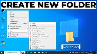 How to Create a Folder in Windows 10 [upl. by Ahseyi]