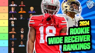 2024 Rookie WR Tiers amp Rankings  Dynasty Fantasy Football Malik Nabers Tier 1 [upl. by Terina]