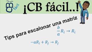 Tips para escalonar una matriz [upl. by Attemaj214]