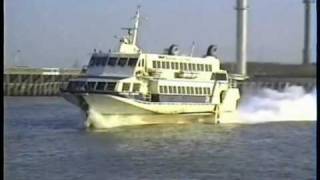 Oostende 1989  Ferry to Dover  RMT Boeing Jetfoil Pricesse Clementine [upl. by Nenad]