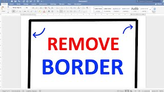 How To Remove Page Border In Word Microsoft [upl. by Yssac440]