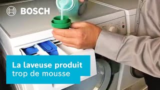 Conseils  Que faire si la laveuse produit trop de mousse  Bosch Home Canada [upl. by Ellezig]