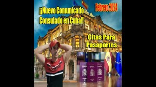 ¡Nuevo Comunicado del Consulado Español en Cuba Citas del primer Pasaporte cuba pasaporte citas [upl. by Larsen]