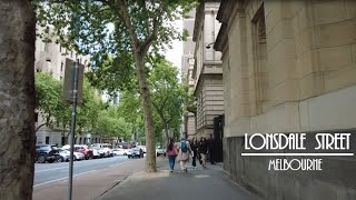 Walk down Lonsdale Street Melbourne [upl. by Huggins95]