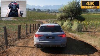 Forza Horizon 5  AUDI RS4R ABT  Test Drive with THRUSTMASTER TSXW  TH8A  4K [upl. by Amyas]