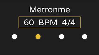 Metronome  60 BPM  44 Time with Accent [upl. by Alyce972]