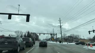 Driving to Fraser Michigan from Clinton Township Michigan January 2023 [upl. by Enelhtak]