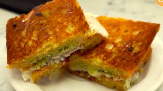 Pesto Panini Recipe Quick and Easy Sandwich BenjiManTV [upl. by Ahsekam]