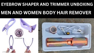 THREADING EYEBROW SHAPER  Face and Body Hair Remover  Rechargeable Eyebrow Shaper unboxing [upl. by Villada]