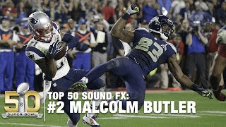 Top 50 Sound FX  2 Malcolm Butlers Super Bowl Winning End Zone Interception  NFL [upl. by Ransell]