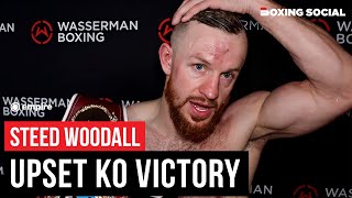 EMOTIONAL Steed Woodall REACTS To STUNNING KO Upset Win Over Lerrone Richards [upl. by Aehsat62]