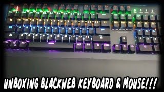 Unboxing Blackweb keyboard and gaming mouse A MUST BUY [upl. by Ellerihs]