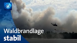 Erste Regenfälle entspannen Waldbrandlage in Brandenburg [upl. by Gisela]