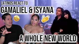 Latinos react to Gamaliél Isyana Sarasvati  A whole new world  REACTION ✨ [upl. by Yht]