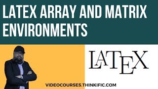 Latex array and matrix environments Latex Tutorial [upl. by Fawna]