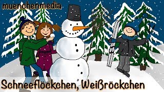 ⭐️ Schneeflöckchen Weißröckchen  Weihnachtslieder deutsch  Kinderlieder deutsch  muenchenmedia [upl. by Coheman]