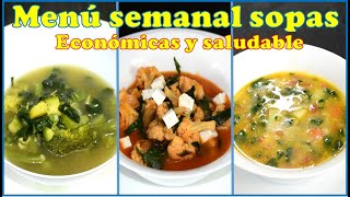 3 sopas muy baratas de hacer y saludables [upl. by Assilym]