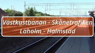 Västkustbanan Laholms station skånetrafiken tag tågtrafik [upl. by Ailemrac]