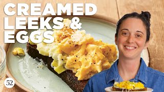 Cozy Creamed Leeks with Eggs  In The Kitchen With [upl. by Mat]