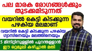 വയറിൽ കെട്ടിക്കിടക്കുന്ന പഴകിയ ഗ്യാസിനെയും മലത്തെയും 5 മിനുറ്റിൽ പുറന്തള്ളാൻ ഇത് കഴിക്കൂ [upl. by Airtemad]