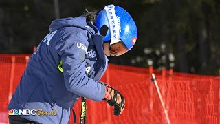 Mikaela Shiffrin crashes out in scarylooking Cortina downhill fall  NBC Sports [upl. by Normandy]