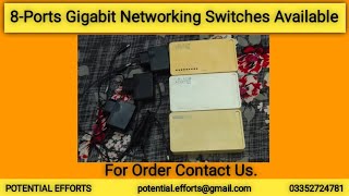 8Port Gigabit amp Megabit Networking Switches Available WhatsApp 03352724781 [upl. by Campman882]