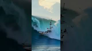 Did This Massive Wave Swallow the Boat scaryocean massivewave boatescape [upl. by Debbee783]