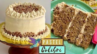 PASTEL COLIBRÍ O RUISEÑOR CON PLÁTANO PIÑA Y NUEZ  HUMMINGBIRD CAKE  POSTRES CON IXCHEL [upl. by Carmena722]