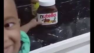 Kid spelling Nutella “PEANUT BUTTER” [upl. by Argyle365]