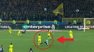 Referee KICKS player amp then sends HIM off  Nantes v PSG  League 1 [upl. by Nivan]