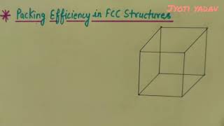 Packing efficiency in face centered cubic structureschapter The Solid State [upl. by Samuela]