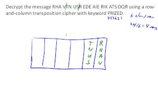 Decrypt using a keyword based transposition cipher [upl. by Idnir3]