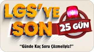 LGSye Kadar Günde Kaç Soru Çözmeliyiz ⏳ LGSye Son 25 Gün❗ [upl. by Sapowith257]