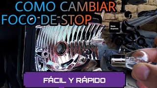 Como Cambiar El Foco Trasero STOP De Una Moto  FÁCIL Y RÁPIDO  VENTO XPRESS 150  SLEEK BIKER [upl. by Nnaid559]