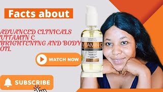 ADVANCED CLINICAL VITAMIN C BRIGHTENING AND BODY OIL REVIEWbodyoils skincare beauty [upl. by Bamby]