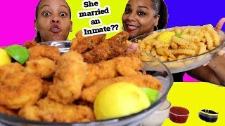 Fried King Crab Seafood Boil Mukbang [upl. by Cleopatra852]