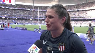 Joyful womens rugby sevens players celebrate bronze at Paris Olympics [upl. by Laurella]