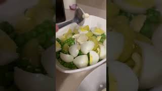 Have you tried potato egg salad Let me show you how to make it food eggsalad cookingfood yumm [upl. by Aicat]