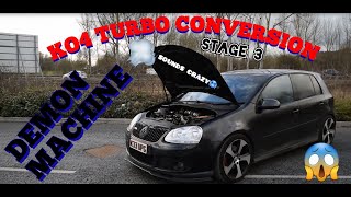 CHEAP GOLF GTi GOES BIGGER TURBO STAGE 3 SOUNDS CRAZY 330BHP [upl. by Willetta337]