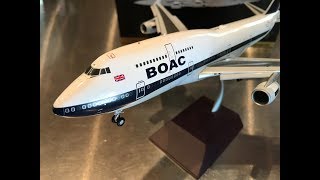 Heritage livery 747400 British Airways BOAC livery Gemini 200 GBYGC [upl. by Ling]