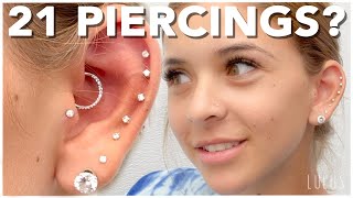 21 Piercings In ONE DAY INSANE [upl. by Dobrinsky]