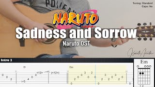 Sadness and Sorrow  Naruto OST  Fingerstyle Guitar  TAB  Chords [upl. by Romain]