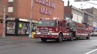 Passaic NJ Fire Department Battalion 93 Engine 1 Ladder 2 and Engine 2 Responding on Lexington Av [upl. by Attenej]