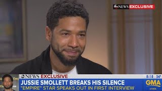 Jussie Smollett Tearfully Details His Attack in First TV Interview [upl. by Nelad]