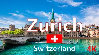 Zurich Switzerland🇨🇭 4K  The Beautiful and Largest City of Switzerland 🇨🇭  Summer Walking Tour [upl. by Ashwell]