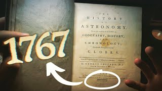 Extremely Old 1767 Astronomy Book from the 1700s  ASMR Whisper [upl. by Maegan]