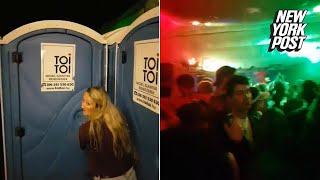 Festivals Secret Rave Entrance Is Hidden Inside PortaPotty  New York Post [upl. by Eittah]