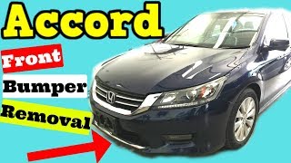 2013 2015 Honda Accord Front Bumper Removal How to Remove Replace Install [upl. by Menis428]