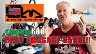 Aprilia Tuareg 660 BEST LUGGAGE RACKS  Outback Motortek Install and Review [upl. by Mokas]