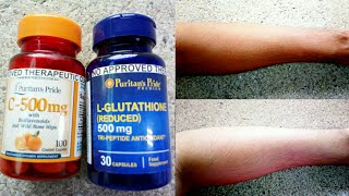 Puritans Pride Glutathione amp Vitamin C Review  Iodine Test [upl. by Arayt326]